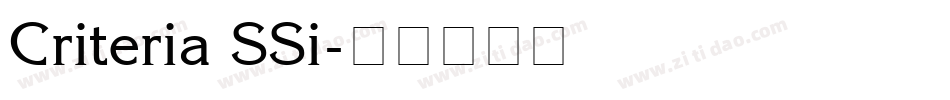 Criteria SSi字体转换